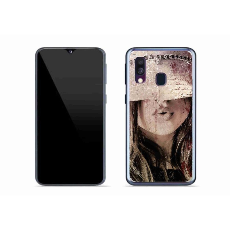Gelový kryt mmCase na mobil Samsung Galaxy A40 - dívka