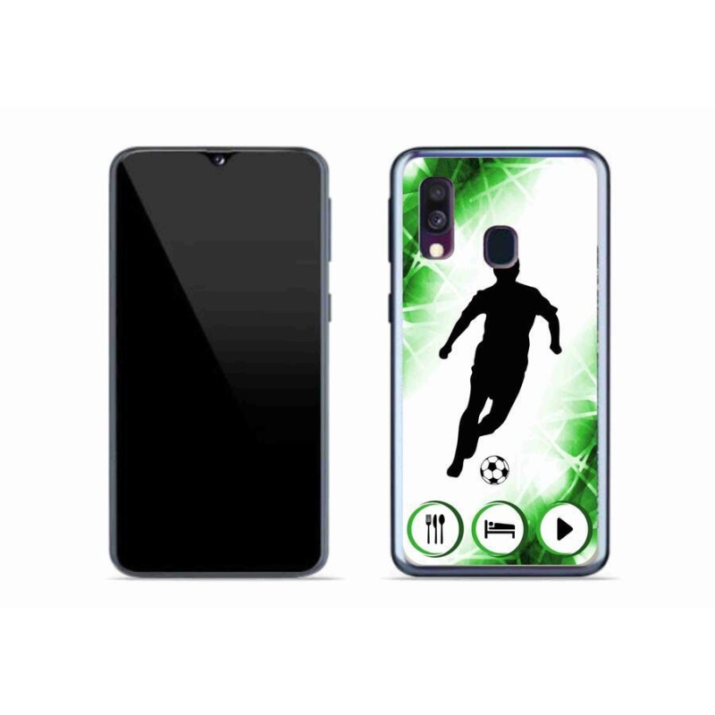 Gelový kryt mmCase na mobil Samsung Galaxy A40 - fotbalista