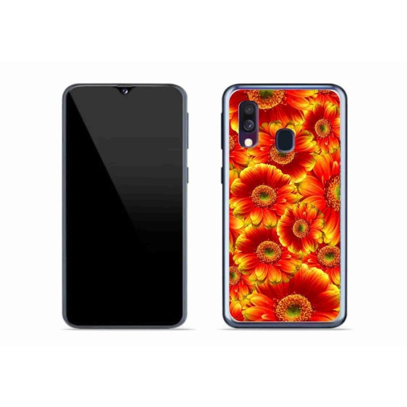 Gelový kryt mmCase na mobil Samsung Galaxy A40 - gerbera 1