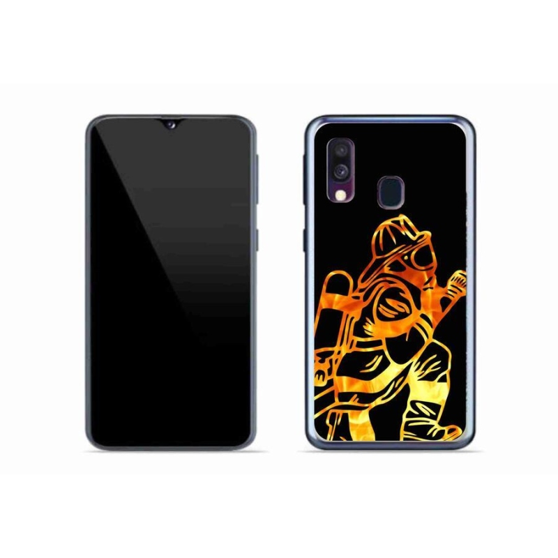 Gelový kryt mmCase na mobil Samsung Galaxy A40 - hasič 1