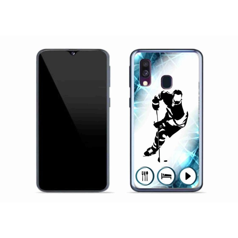 Gelový kryt mmCase na mobil Samsung Galaxy A40 - hokej 1