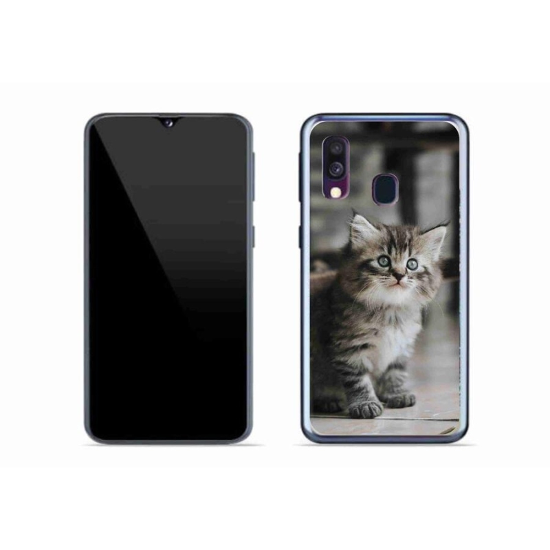 Gelový kryt mmCase na mobil Samsung Galaxy A40 - koťátko