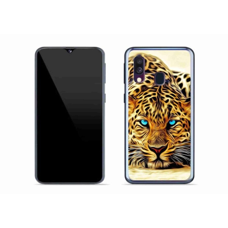 Gelový kryt mmCase na mobil Samsung Galaxy A40 - kreslený tygr