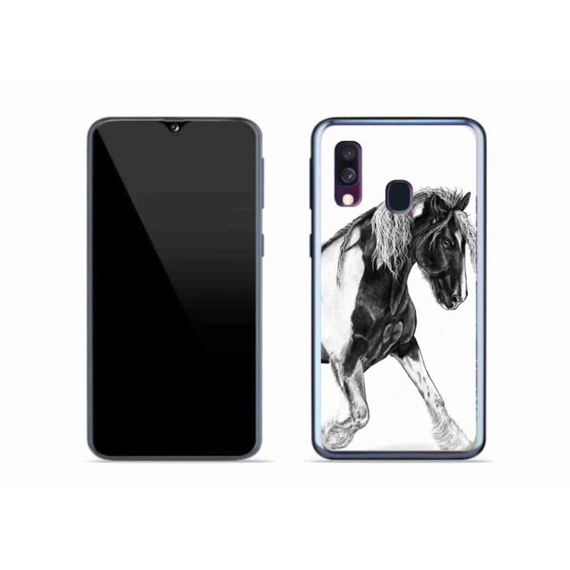 Gelový kryt mmCase na mobil Samsung Galaxy A40 - kůň