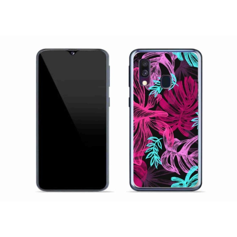 Gelový kryt mmCase na mobil Samsung Galaxy A40 - květiny 1