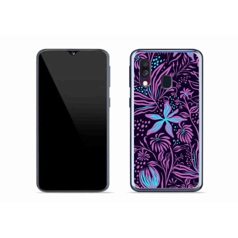 Gelový kryt mmCase na mobil Samsung Galaxy A40 - květiny 2