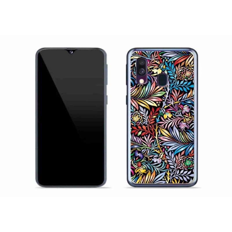Gelový kryt mmCase na mobil Samsung Galaxy A40 - květiny 5
