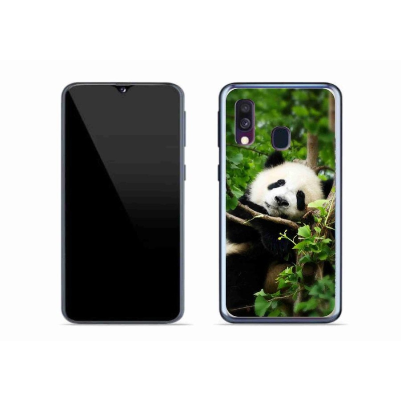Gelový kryt mmCase na mobil Samsung Galaxy A40 - panda