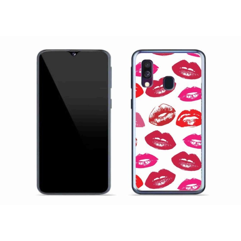 Gelový kryt mmCase na mobil Samsung Galaxy A40 - rty