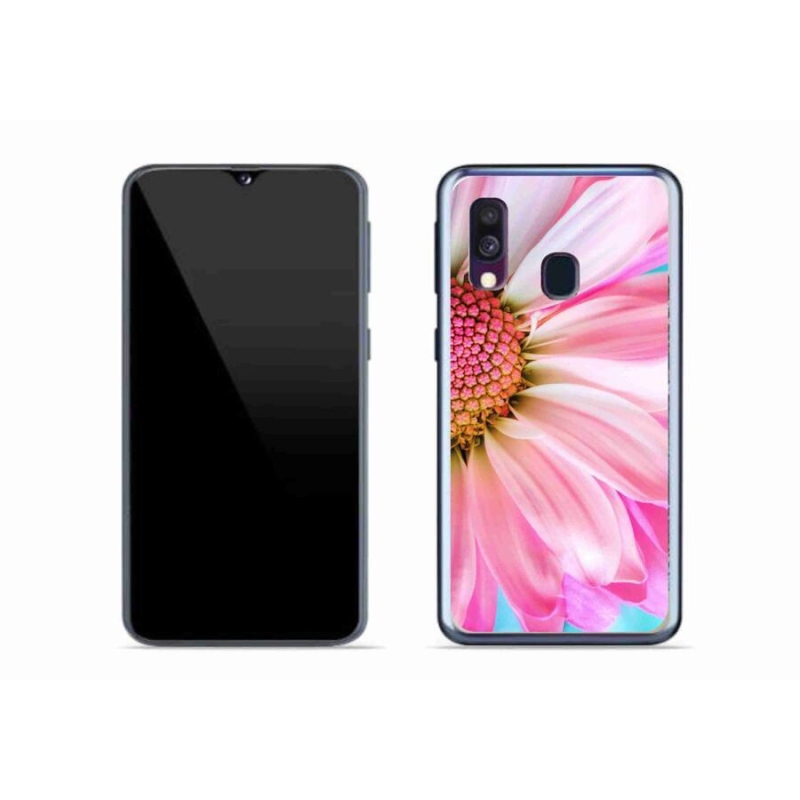 Gelový kryt mmCase na mobil Samsung Galaxy A40 - růžová květina