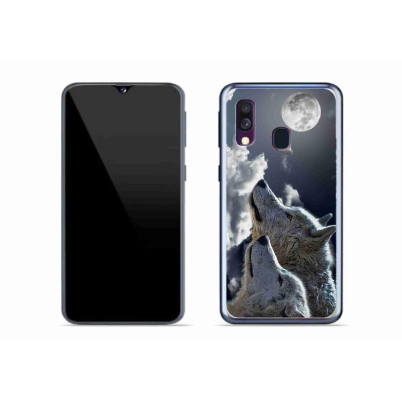 Gelový kryt mmCase na mobil Samsung Galaxy A40 - vlci