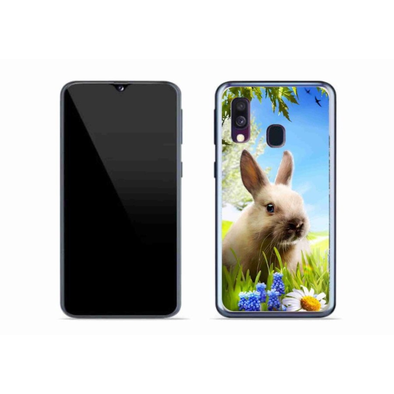Gelový kryt mmCase na mobil Samsung Galaxy A40 - zajíček