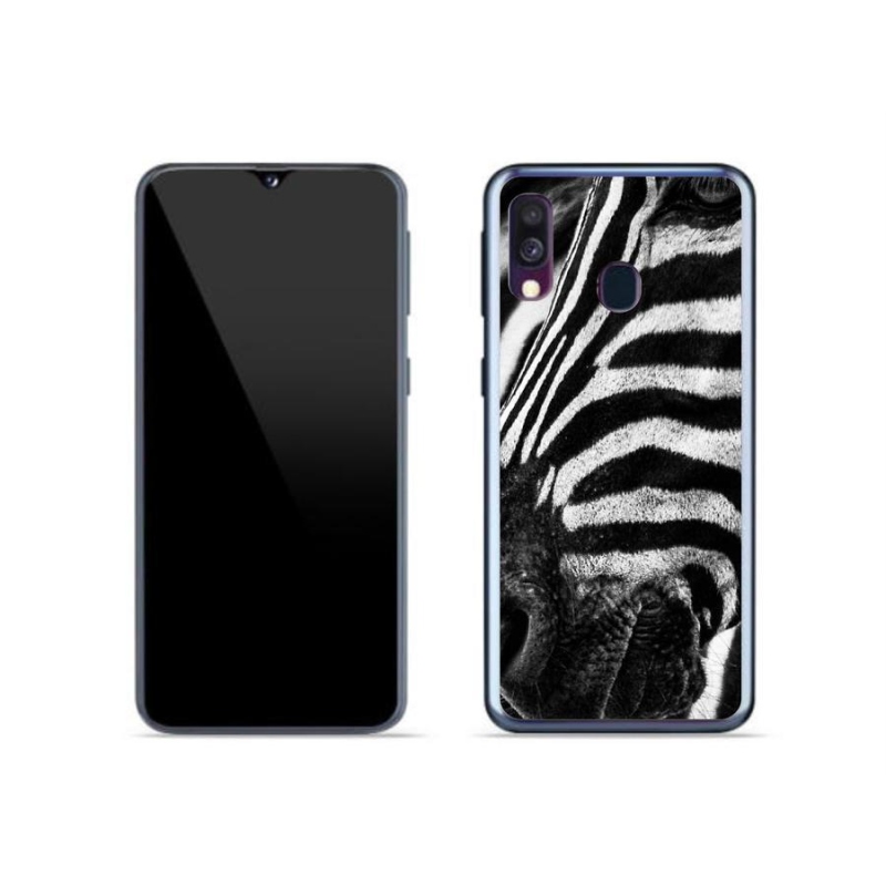 Gelový kryt mmCase na mobil Samsung Galaxy A40 - zebra