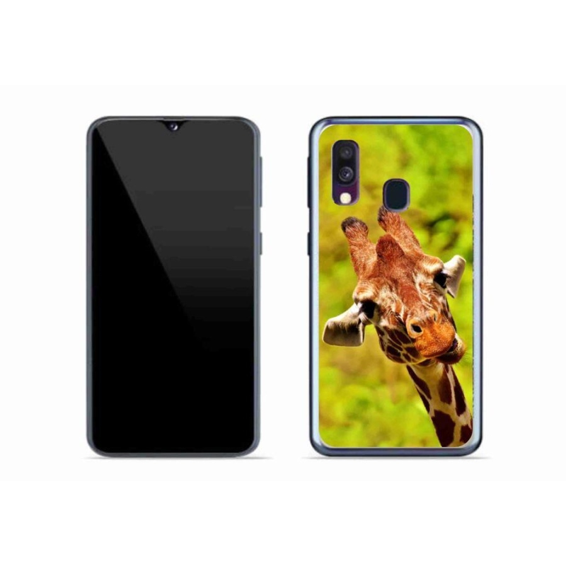 Gelový kryt mmCase na mobil Samsung Galaxy A40 - žirafa