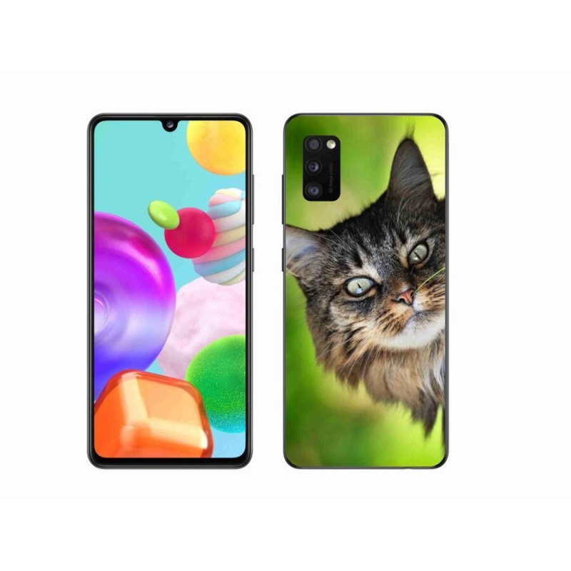 Gelový kryt mmCase na mobil Samsung Galaxy A41 - kočka 3