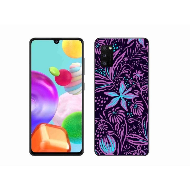 Gelový kryt mmCase na mobil Samsung Galaxy A41 - květiny 2