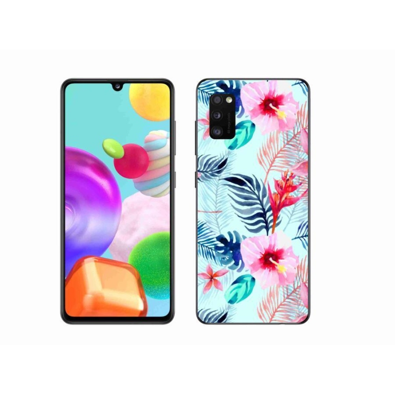 Gelový kryt mmCase na mobil Samsung Galaxy A41 - květiny
