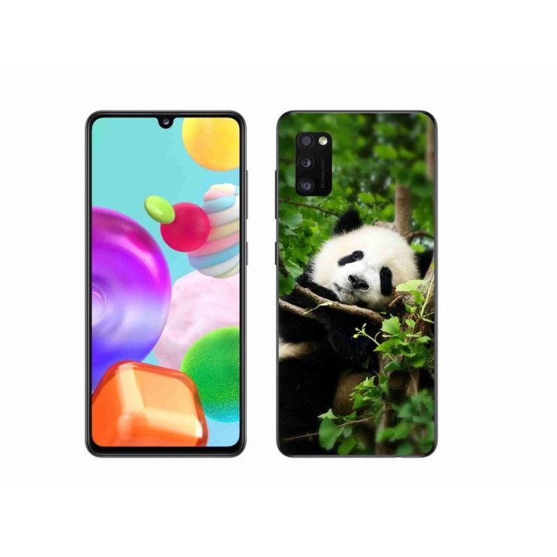 Gelový kryt mmCase na mobil Samsung Galaxy A41 - panda