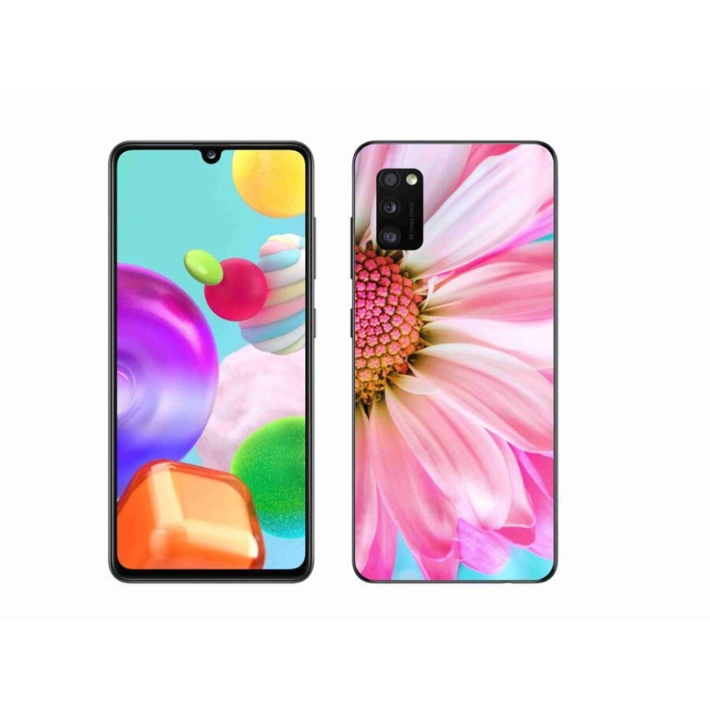 Gelový kryt mmCase na mobil Samsung Galaxy A41 - růžová květina