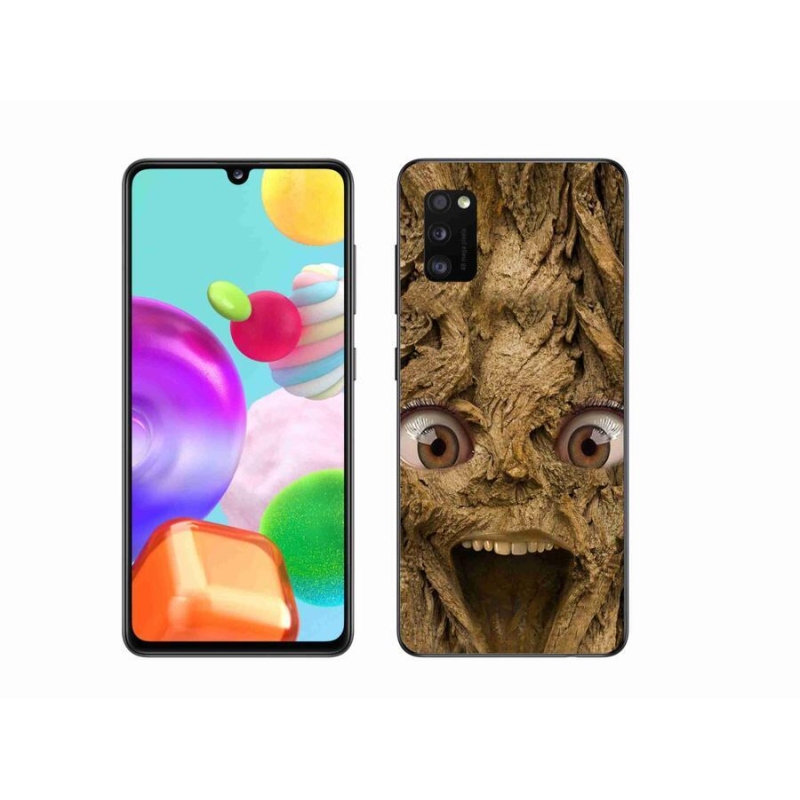 Gelový kryt mmCase na mobil Samsung Galaxy A41 - veselý strom s očima