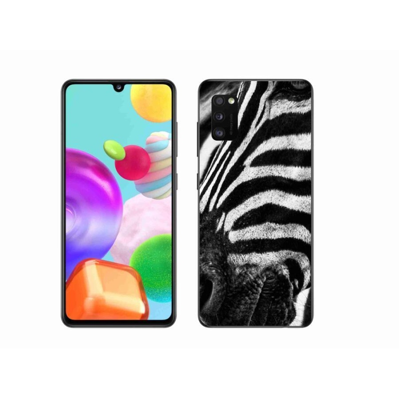 Gelový kryt mmCase na mobil Samsung Galaxy A41 - zebra