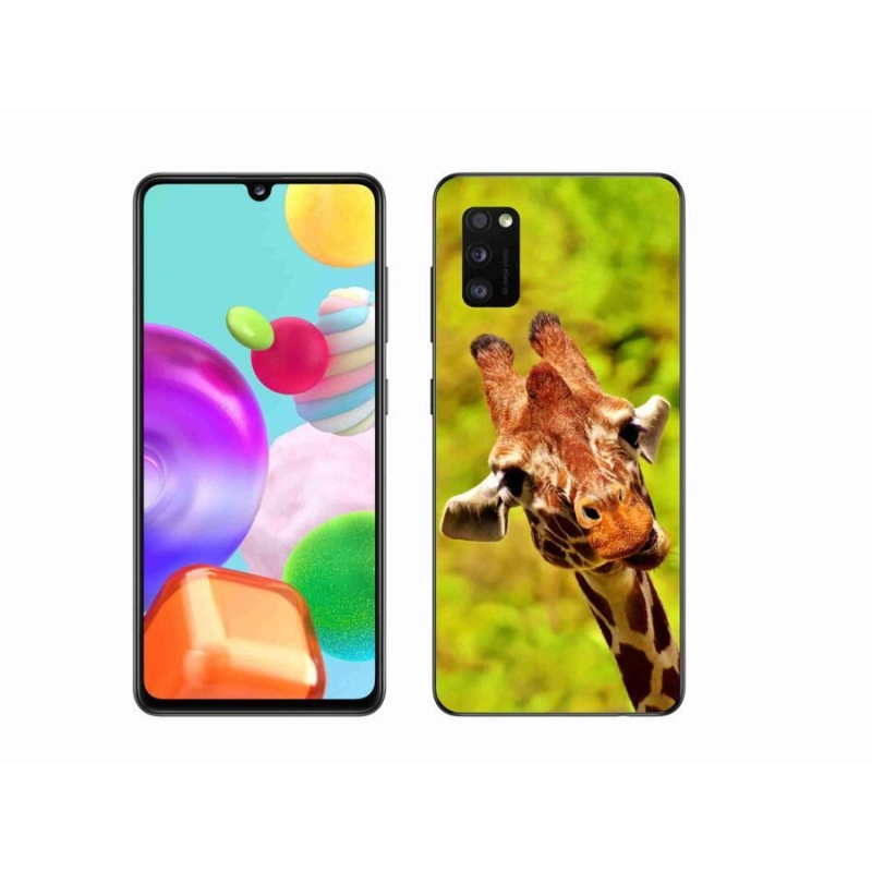 Gelový kryt mmCase na mobil Samsung Galaxy A41 - žirafa