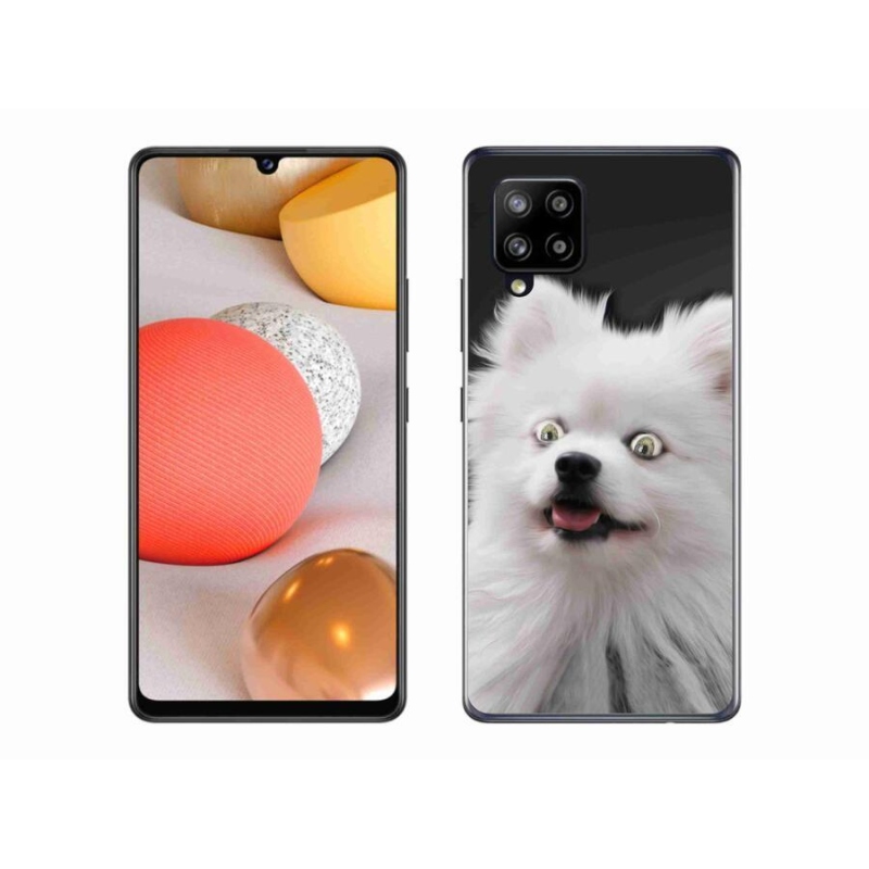 Gelový kryt mmCase na mobil Samsung Galaxy A42 5G - bílý špic