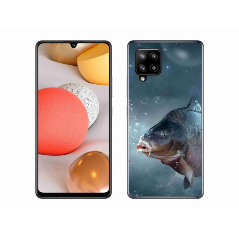 Gelový kryt mmCase na mobil Samsung Galaxy A42 5G - kapr a bublinky