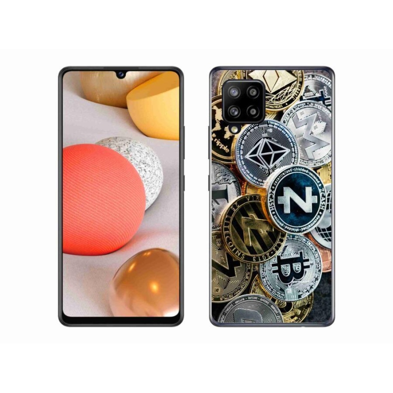 Gelový kryt mmCase na mobil Samsung Galaxy A42 5G - kryptoměny