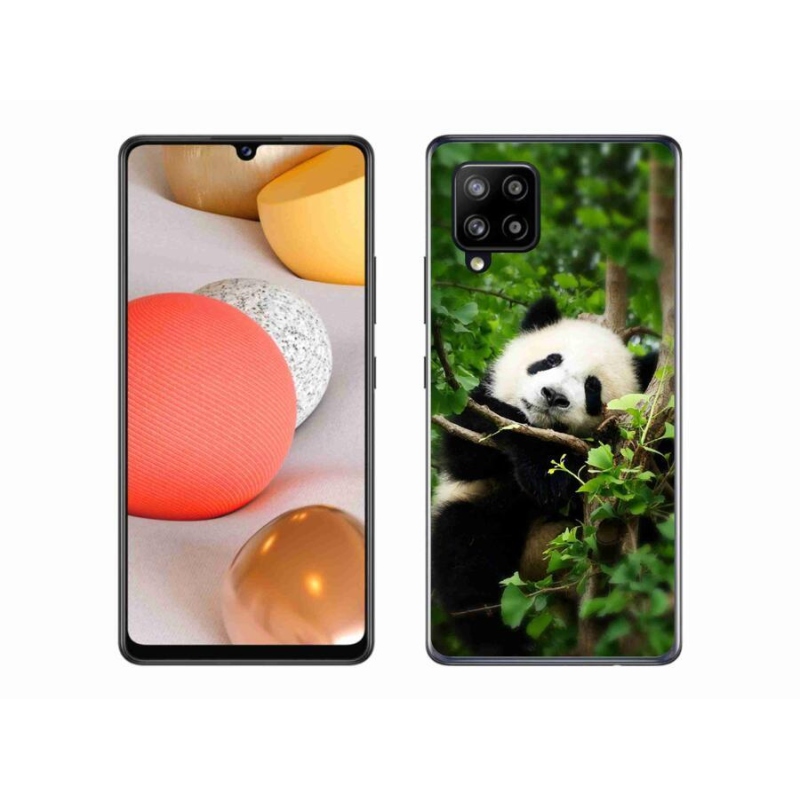 Gelový kryt mmCase na mobil Samsung Galaxy A42 5G - panda