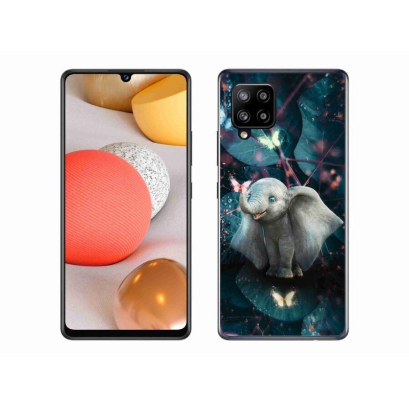 Gelový kryt mmCase na mobil Samsung Galaxy A42 5G - roztomilý slon