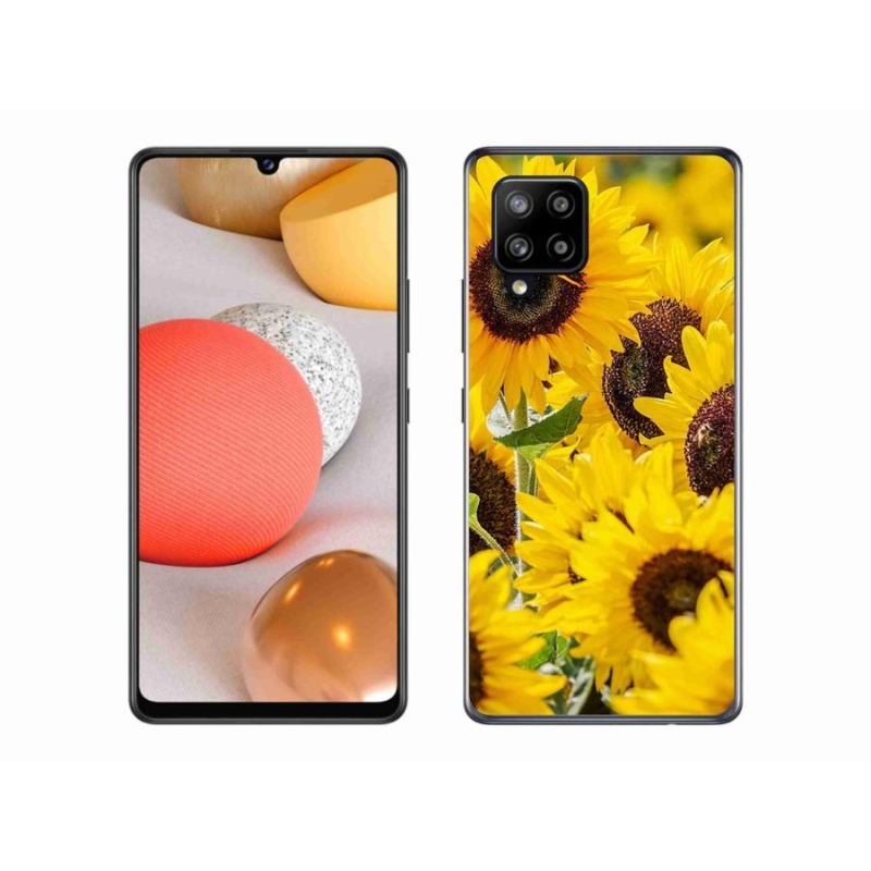 Gelový kryt mmCase na mobil Samsung Galaxy A42 5G- slunečnice