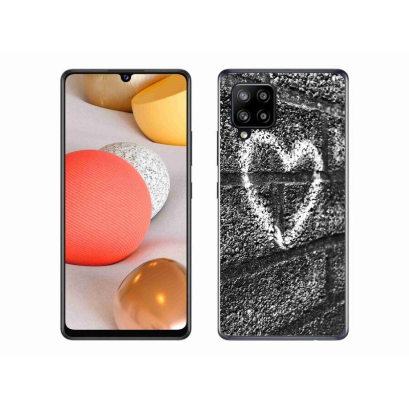 Gelový kryt mmCase na mobil Samsung Galaxy A42 5G - srdce na zdi