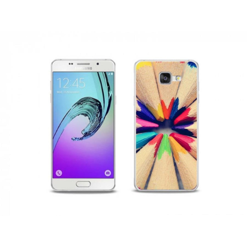 Gelový kryt mmCase na mobil Samsung Galaxy A5 (2016) - pastelky