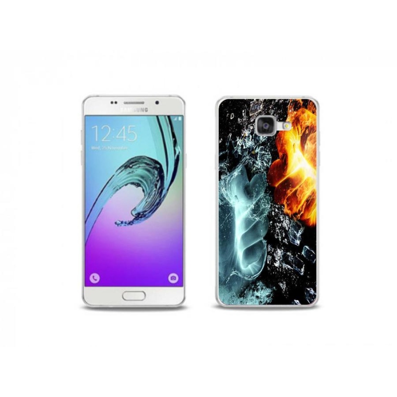 Gelový kryt mmCase na mobil Samsung Galaxy A5 (2016) - voda a oheň