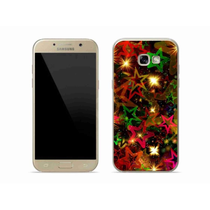 Gelový kryt mmCase na mobil Samsung Galaxy A5 (2017) - barevné hvězdičky