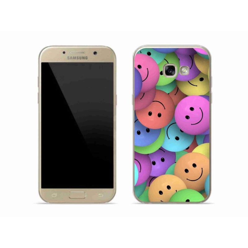 Gelový kryt mmCase na mobil Samsung Galaxy A5 (2017) - barevní smajlíci