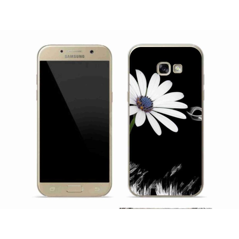Gelový kryt mmCase na mobil Samsung Galaxy A5 (2017) - bílá květina