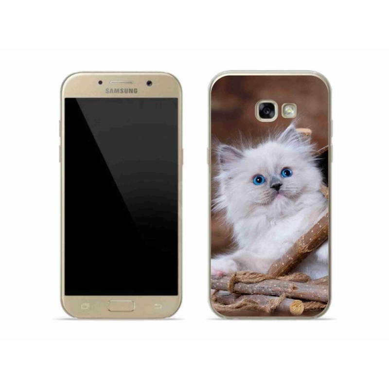 Gelový kryt mmCase na mobil Samsung Galaxy A5 (2017) - bílé kotě