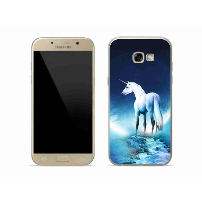 Gelový kryt mmCase na mobil Samsung Galaxy A5 (2017) - bílý jednorožec