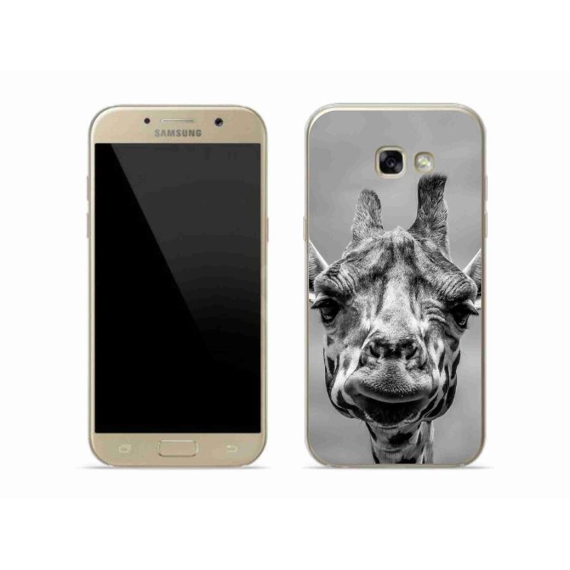 Gelový kryt mmCase na mobil Samsung Galaxy A5 (2017) - černobílá žirafa