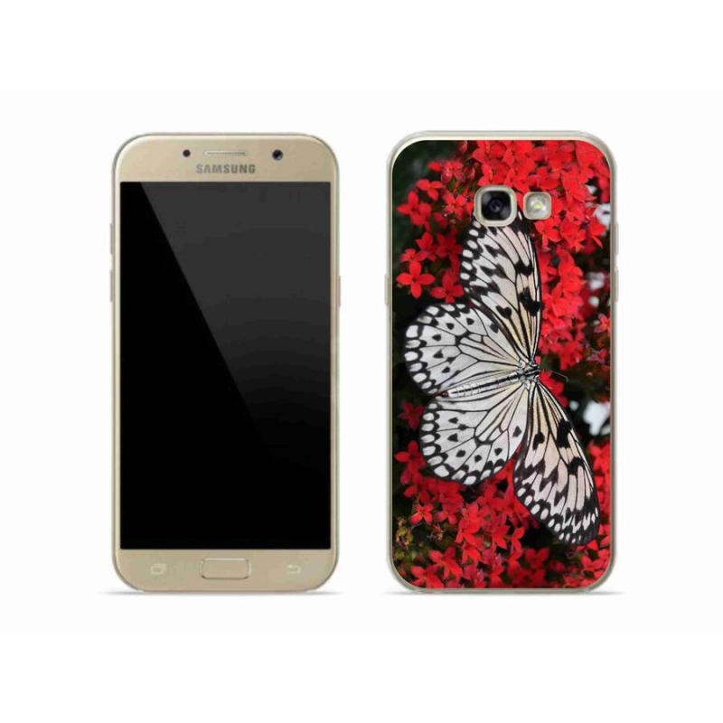 Gelový kryt mmCase na mobil Samsung Galaxy A5 (2017) - černobílý motýl 1
