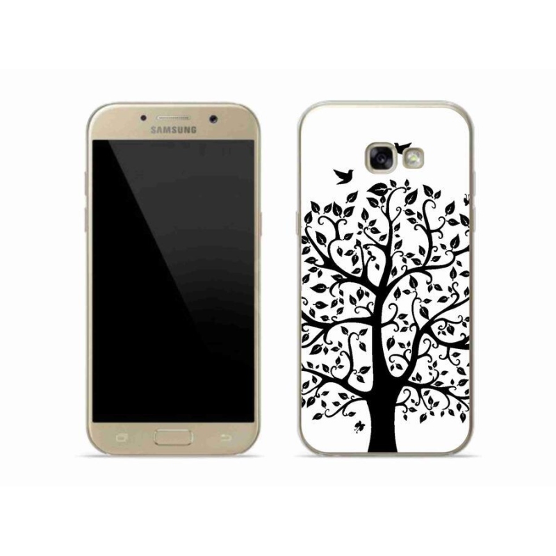 Gelový kryt mmCase na mobil Samsung Galaxy A5 (2017) - černobílý strom