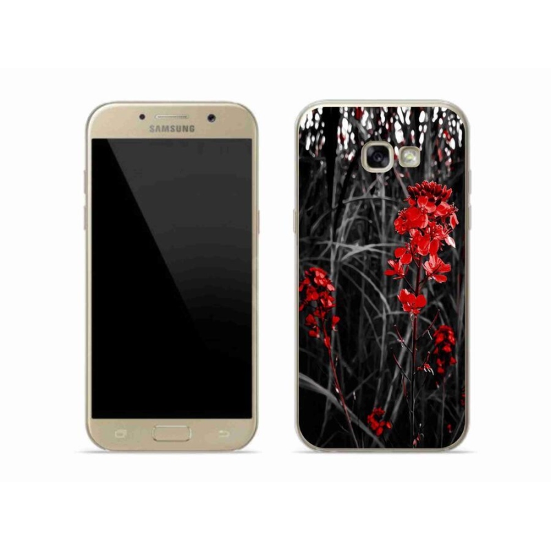 Gelový kryt mmCase na mobil Samsung Galaxy A5 (2017) - červená rostlina