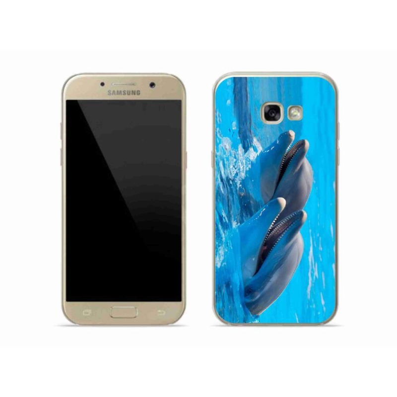 Gelový kryt mmCase na mobil Samsung Galaxy A5 (2017) - delfíni