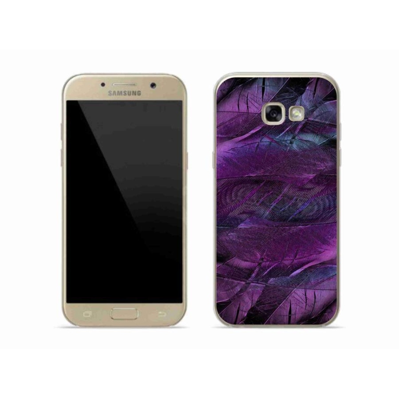 Gelový kryt mmCase na mobil Samsung Galaxy A5 (2017) - fialová pírka