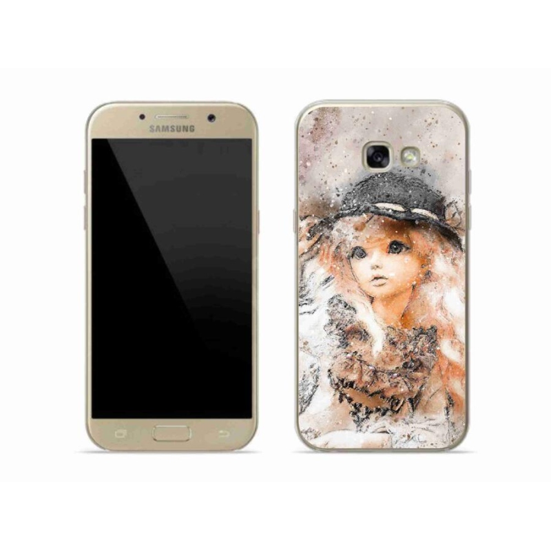 Gelový kryt mmCase na mobil Samsung Galaxy A5 (2017) - holčička s kloboukem
