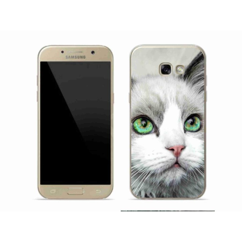 Gelový kryt mmCase na mobil Samsung Galaxy A5 (2017) - kočičí pohled