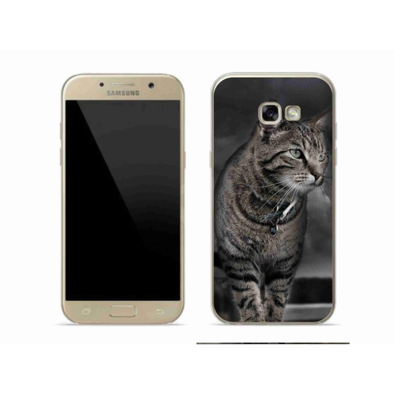 Gelový kryt mmCase na mobil Samsung Galaxy A5 (2017) - kočka