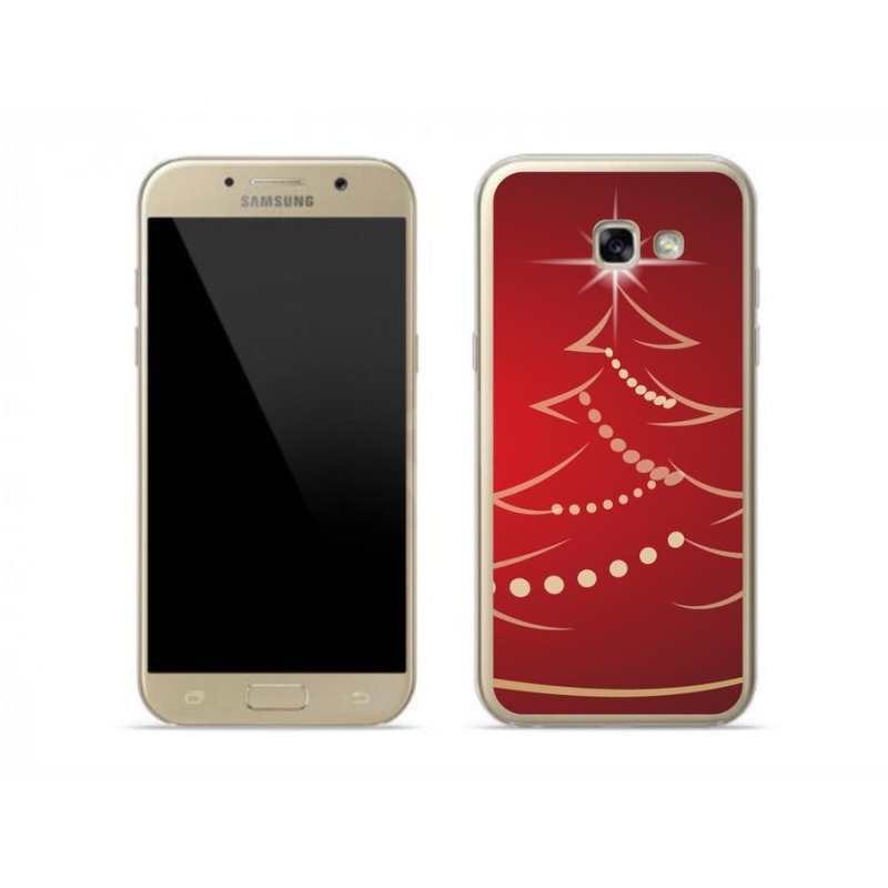 Gelový kryt mmCase na mobil Samsung Galaxy A5 (2017) - kreslený vánoční stromek